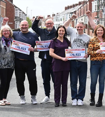 Millionaire Treat: Eleven residents of Hepscott Terrace shared £1 Million