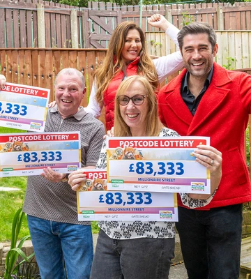 SUR-PRIZE!: Presenters Judie McCourt and Matt Johnson's four-cheque shock for couple