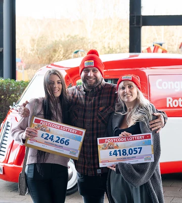 HAPPY TOGETHER: Big winner Lauren with her partner's brother Sean and his wife Rachel