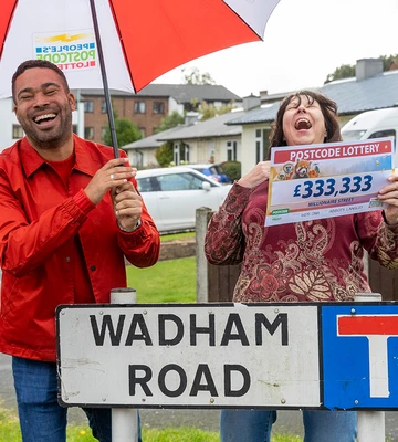 RAIN CHEQUE: Angela celebrates in a shower