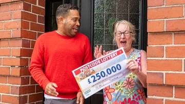 Deborah celebrates her windfall with Danyl Johnson