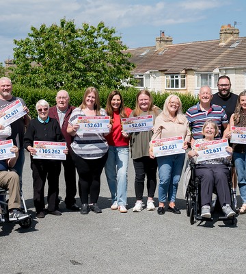 Many of the 17 Horden winners celebrated together