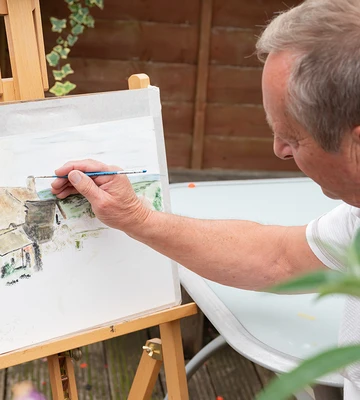 Steve has ambitions for his art hobby
