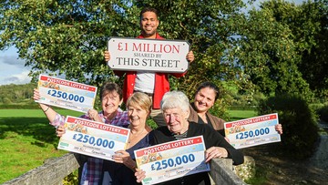 Four neighbours in Cwrt Henri shared £1 Million