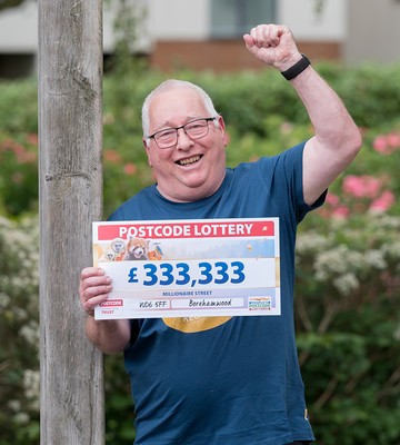 Electrician Tom cheers his massive windfall