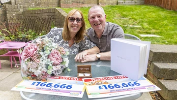 HAPPIER COUPLE: Win comes after wedding and honeymoon lottery win
