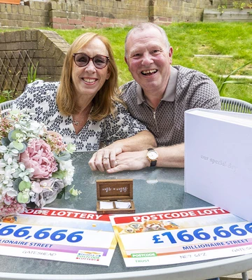HAPPIER COUPLE: Win comes after wedding and honeymoon lottery win