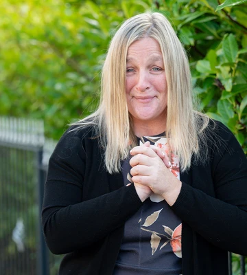 HAPPY TEARS: Loving mum Lesley said she'll enjoy life after recent heartbreak