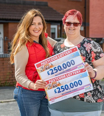 GRIN WHEN YOU'RE WINNING: Mandy can't hide joy at windfall