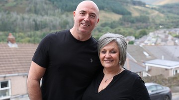 PENNIES FROM HEAVEN: Grant and Katrina thanked his late mum