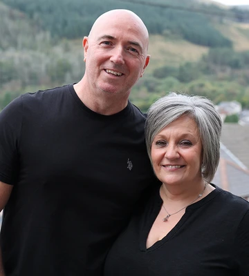 PENNIES FROM HEAVEN: Grant and Katrina thanked his late mum