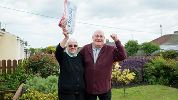 Sunderland fan Joe and wife Isabel are jumping for joy again