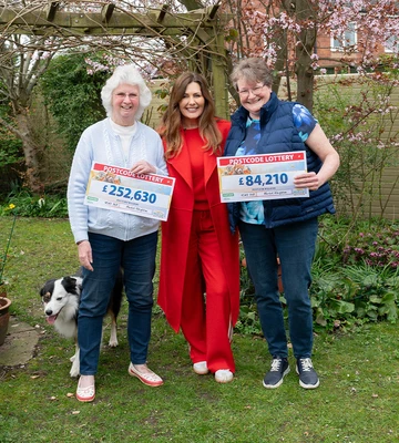SMILES ALL ROUND: Jean and Gill with ambassador Judie