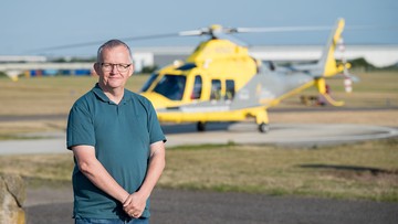 THANKS FOR MY LIFE: Guy Watt was saved by the heli crew after 2014 car accident