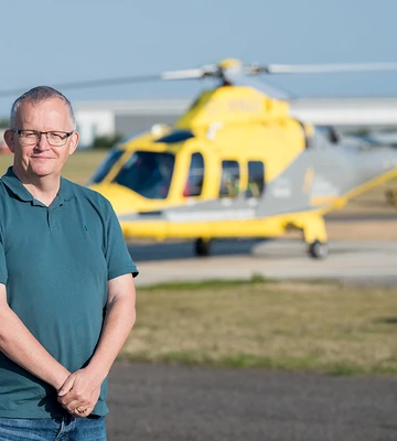 THANKS FOR MY LIFE: Guy Watt was saved by the heli crew after 2014 car accident