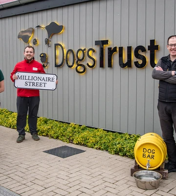 PAWS-ITIVELY THRILLED: Dogs Trust Darlington's team were delighted with their funding