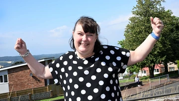 WHOOPING IT UP: Fiona's joy at win