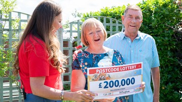 Kathleen and John's windfall was revealed in their garden