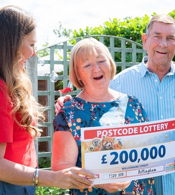 Kathleen and John's windfall was revealed in their garden