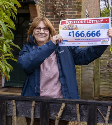 GATE SMASHER: Elated Julie was staggered by her double win