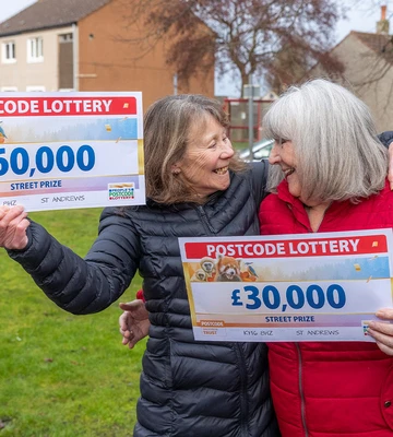CHEQUE MATES: Carol (left) and Frances win together