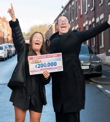 FLUSH FRIENDS: Beth and Michelle celebrate together