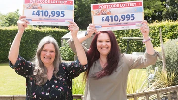 MONEY, MONEY, MUMMY: Sally celebrates with daughter Laura