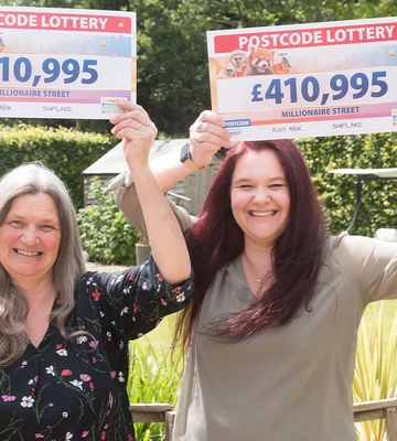 MONEY, MONEY, MUMMY: Sally celebrates with daughter Laura