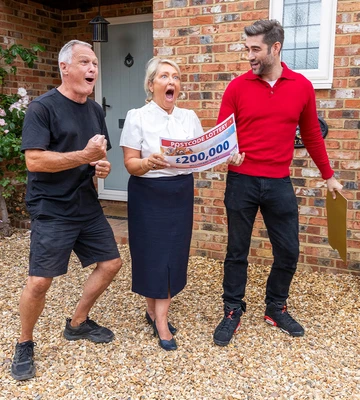 SHOCK & AWESOME: Tracy and hubby Paul can't believe win