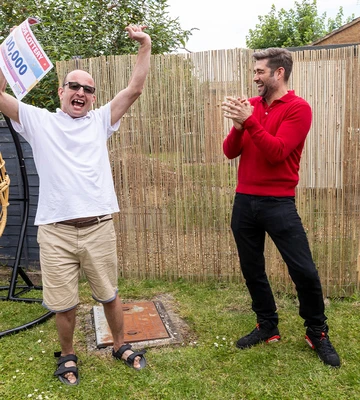 LET'S CELEBRATE: Kenny's planning a family party, cheered on by Matt Johnson