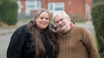 FAMILY FORTUNES: Sam and Peter were all smiles after their win
