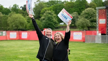 Players Helen and Gavan support cancer charity
