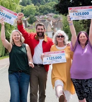 Wollaston winners celebrate with Matt Johnson