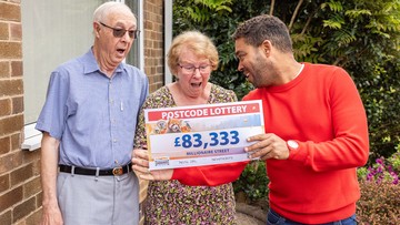 Margaret and her husband Barry were emotional about their win