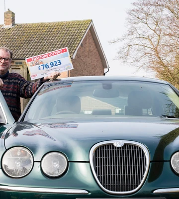 JAG IN THE BAG: Andrew will use his cash to help restore his pride-and-joy car