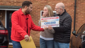 HAPPY TEARS: Winner Alistair and his wife Sally were emotional about their prize