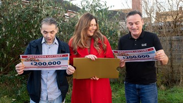 CHEQUE MATES: Flatmates Chris and Mark were surprised by Judie McCourt