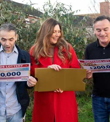 CHEQUE MATES: Flatmates Chris and Mark were surprised by Judie McCourt