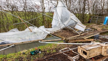 Out of bounds - gardens severely damaged after storm-force winds