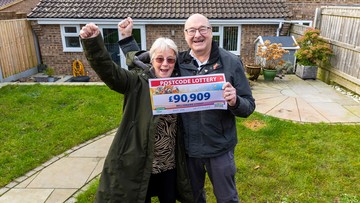LOST & FOUND: Sandie and hubby Paul watched a TV thriller to calm their nerves