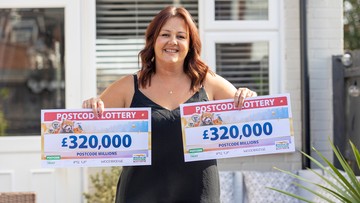 DOUBLE MONEY: Rachel and partner Callum got a cheque each