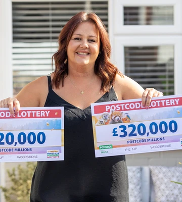 DOUBLE MONEY: Rachel and partner Callum got a cheque each