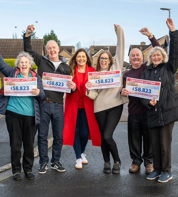 STREET CELEBRATIONS: Newburn Court neighbours shared £1 million