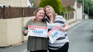 Carers and neighbours Sophie and Amy both won