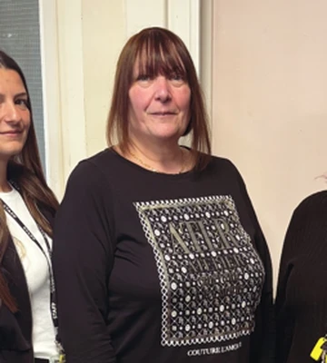 Friar Park staff CEO Julie Jones, Leanne Jones (L) and Samantha Bradshaw (R)