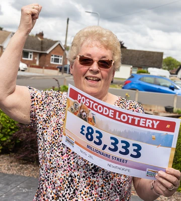 Janice was ecstatic at winning her prize