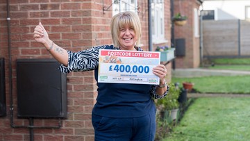 OH MANDY: NHS worker Mandy is also celebrating a £400k win