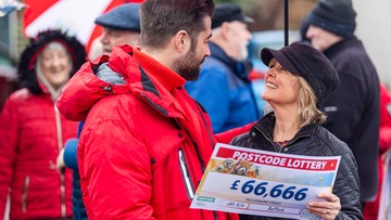 WINNING IN THE RAIN: Aileen was surprised by Matt Johnson
