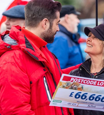WINNING IN THE RAIN: Aileen was surprised by Matt Johnson