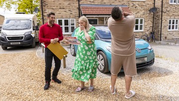 STUNNED: Sally and hubby Jonny in shock after Matt reveals win